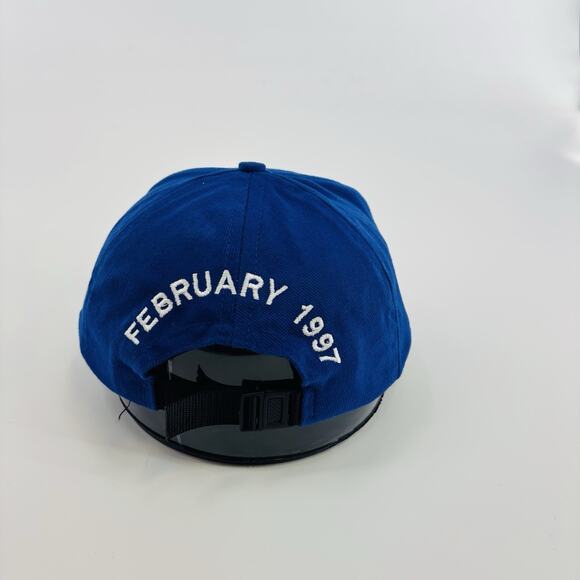 Vintage Chex Mix Company Of Champions Buckle Strap Hat 1997 Embroidered Blue - Picture 2 of 5